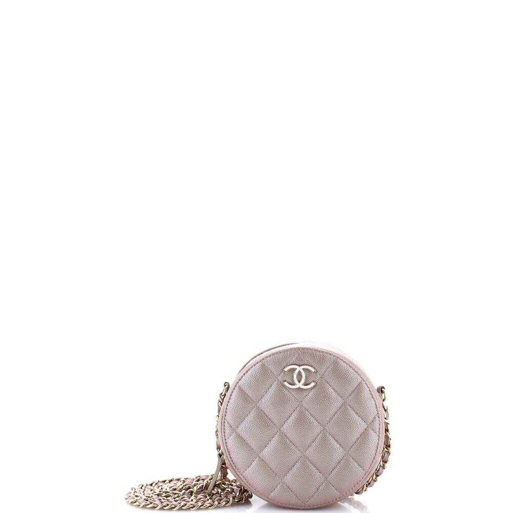 Chanel Round Clutch With Chain Quilted #263945C21B